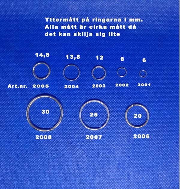 Ringar till nyckelringar