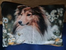 Sminkväska med hundtryck Shetland sheepdog