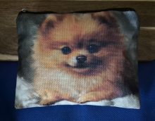 Sminkväska med hundtryck Pomeranian