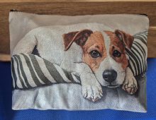 Sminkväska med hundtryck Jack russell terrier