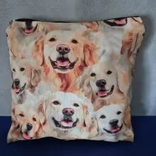 Väska/sminkväska med hundtryck Golden retriever 1