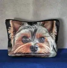 Väska/sminkväska med hundtryck Yorkshireterrier