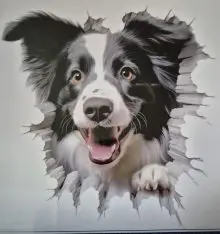 Bildekal Border collie 1