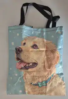 Bag/väska med tryck Golden retriever