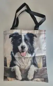 Bag/väska med tryck Border collie