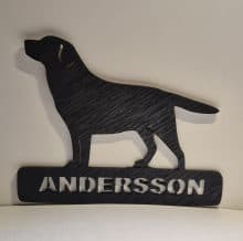 Dörrskylt "siluett Labrador"