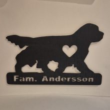 Dörrskylt ”siluett cavalier king charles "