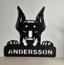 Dörrskylt ”Doberman”