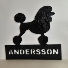 Dörrskylt ”Pudel 2”