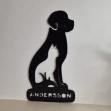 Dörrskylt ”Katt i hund”