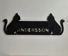 Dörrskylt ”Sittande kattungar”