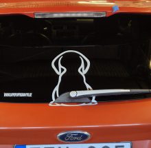 Svansviftande hund för bakruta