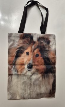 Bag/väska med tryck Shetland sheepdog