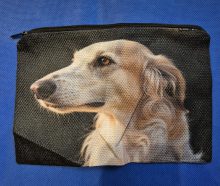 Väska/sminkväska med hundtryck Borzoi