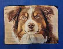 Väska/sminkväska med hundtryck Australian shepherd