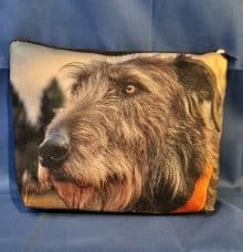 Väska/sminkväska med hundtryck Irlänsk varghund