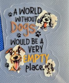 Dekaler hundar UV DTF till kopp/mugg/flaska 1